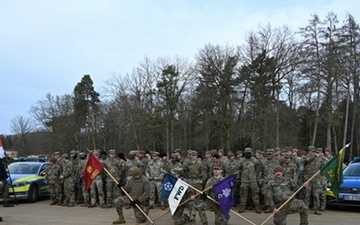 Kentucky Military Police march to honor allied prisoners of war