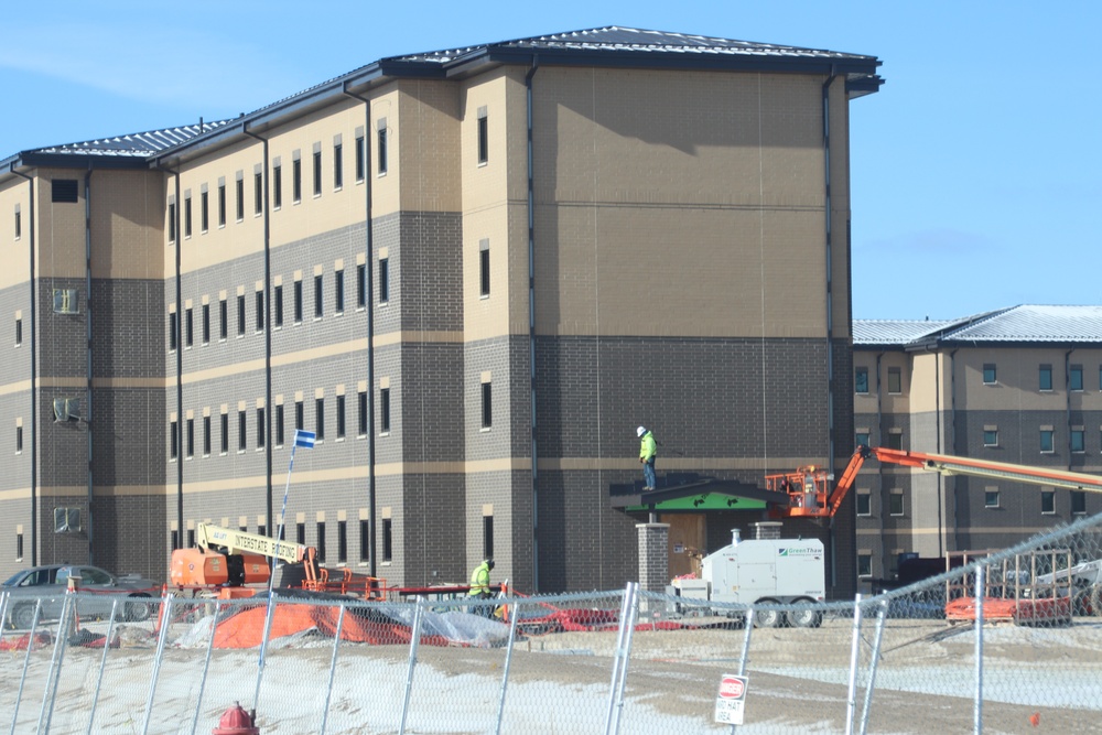 January 2025 barracks construction operations for South Barracks Project at Fort McCoy