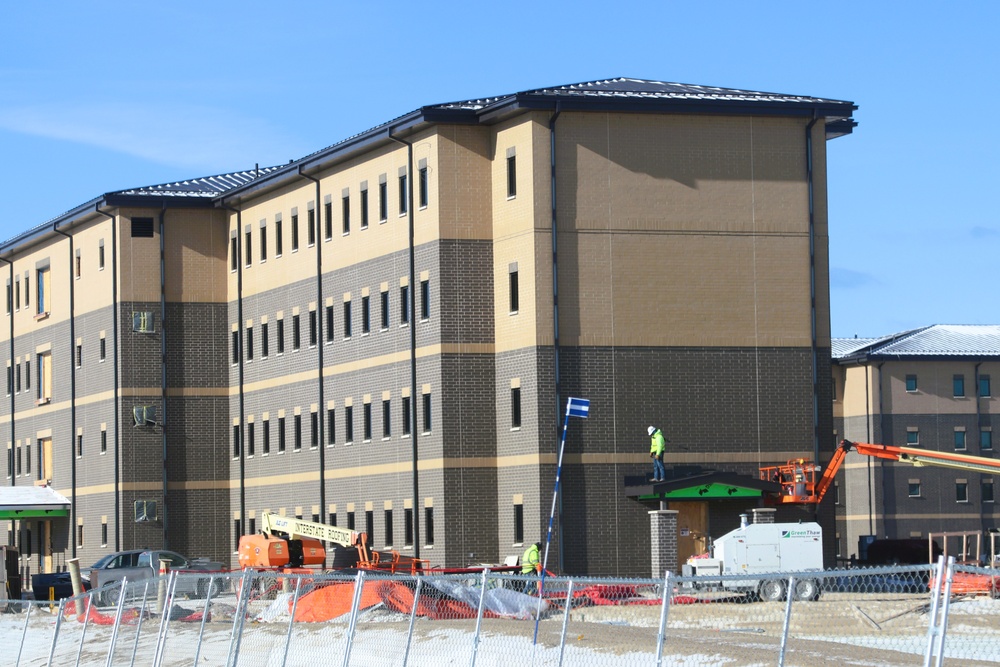 January 2025 barracks construction operations for South Barracks Project at Fort McCoy