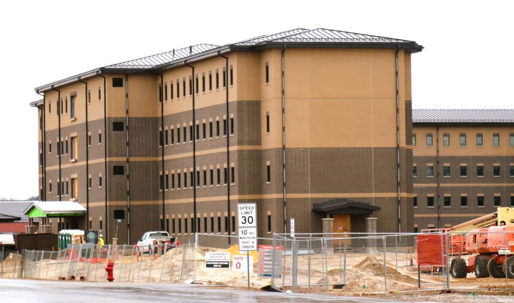 February 2025 barracks construction operations for South Barracks Project at Fort McCoy