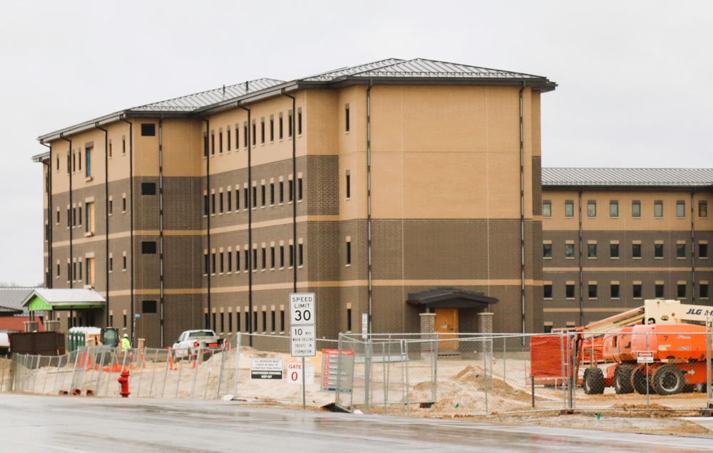 February 2025 barracks construction operations for South Barracks Project at Fort McCoy