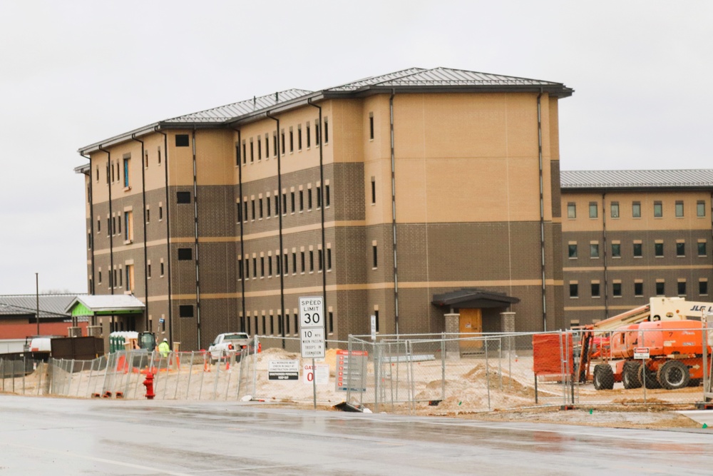 February 2025 barracks construction operations for South Barracks Project at Fort McCoy