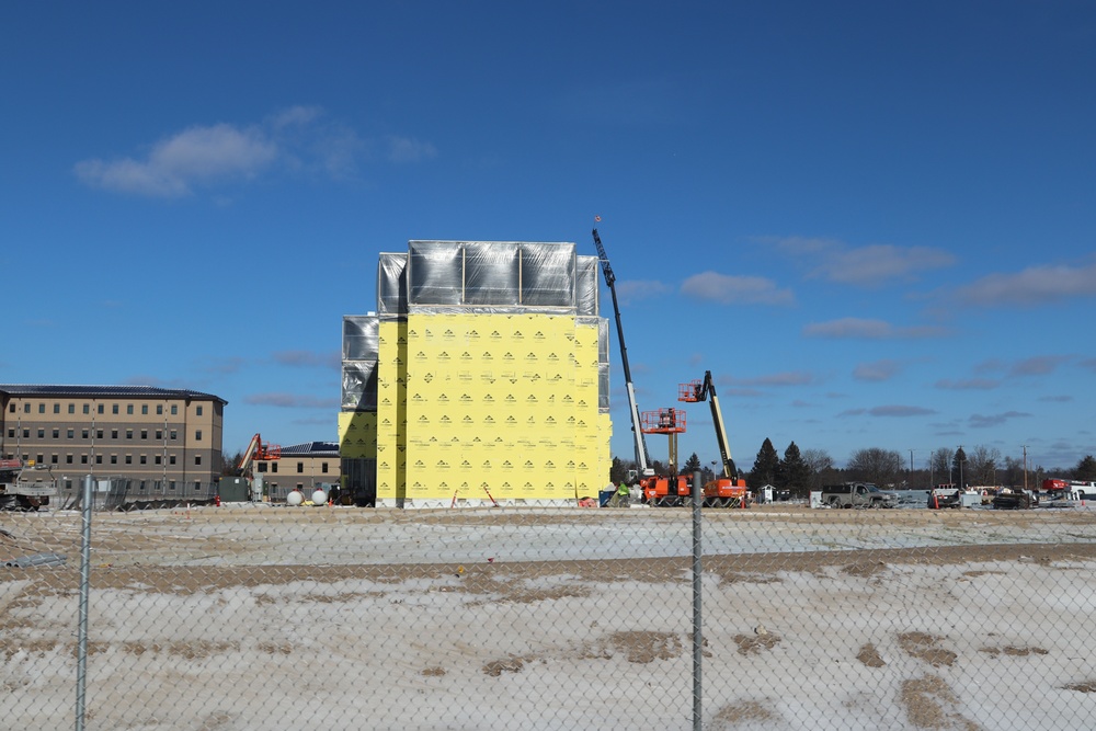 January 2025 barracks construction operations for East Barracks Project at Fort McCoy