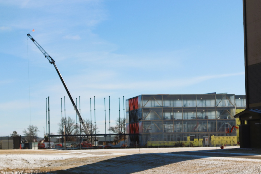 January 2025 barracks construction operations for East Barracks Project at Fort McCoy