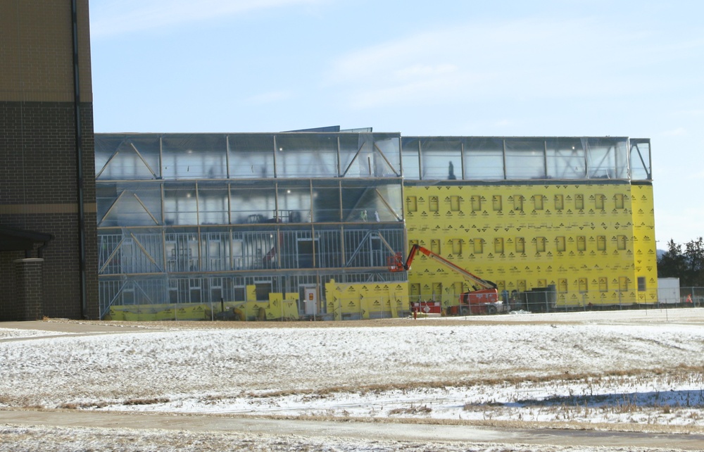 January 2025 barracks construction operations for East Barracks Project at Fort McCoy