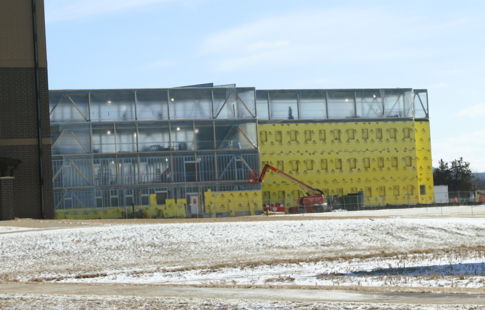 January 2025 barracks construction operations for East Barracks Project at Fort McCoy