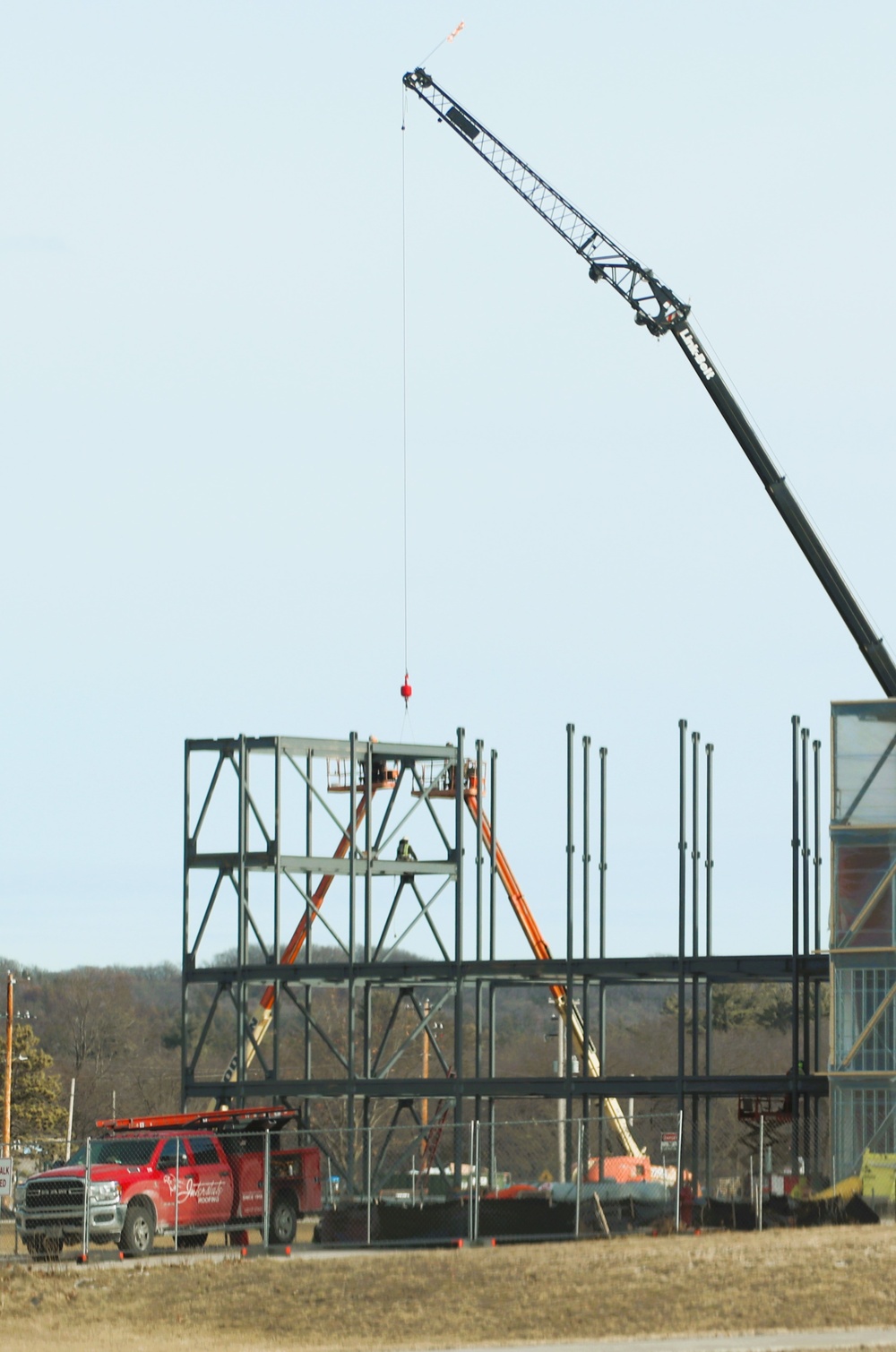 January 2025 barracks construction operations for East Barracks Project at Fort McCoy