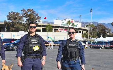 U.S. Coast Guard CEDT K-9s and Members support Rose Bowl Game security