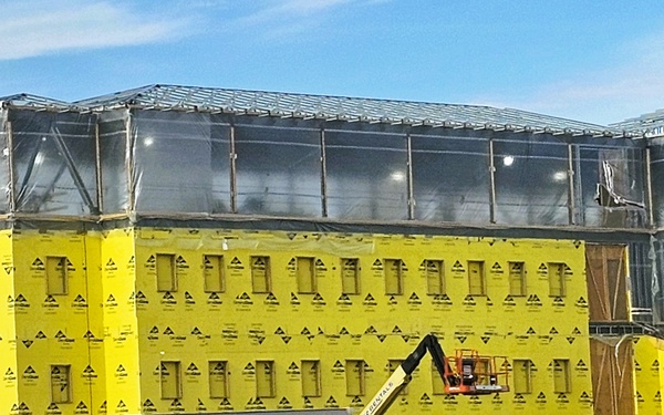 February 2025 barracks construction operations for East Barracks Project at Fort McCoy