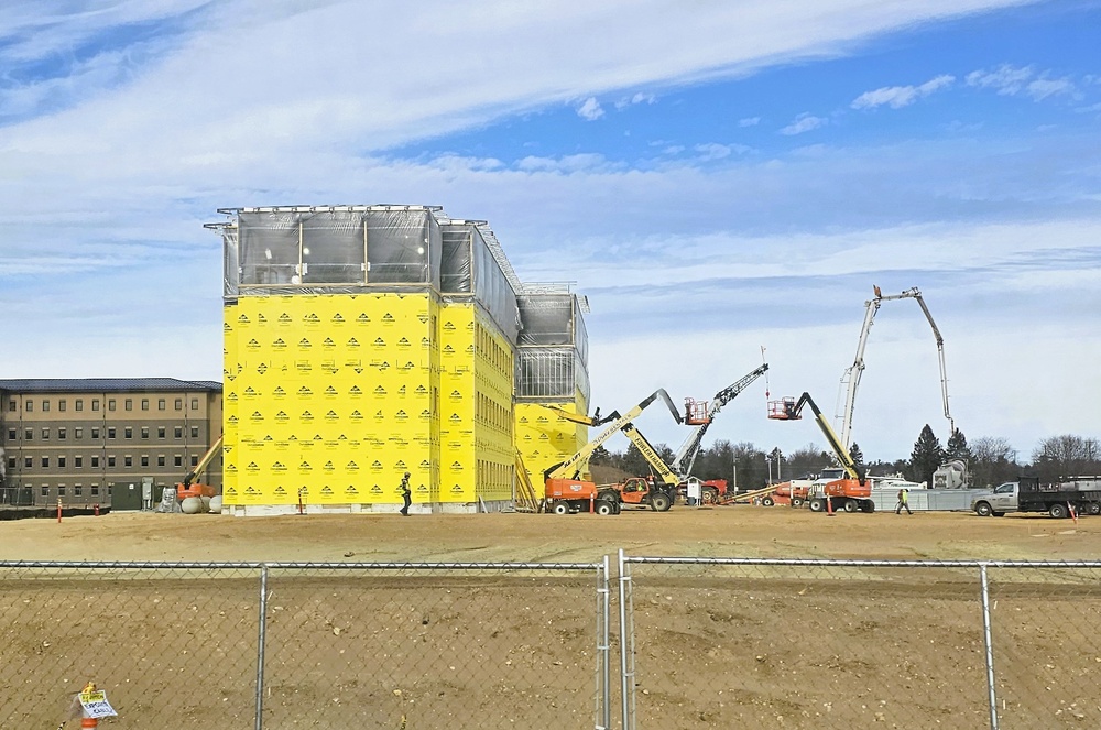 February 2025 barracks construction operations for East Barracks Project at Fort McCoy