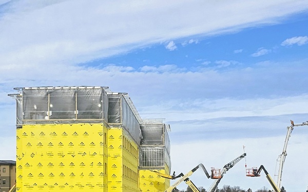 February 2025 barracks construction operations for East Barracks Project at Fort McCoy