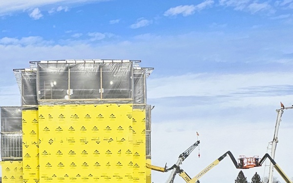 February 2025 barracks construction operations for East Barracks Project at Fort McCoy