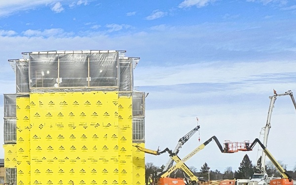 February 2025 barracks construction operations for East Barracks Project at Fort McCoy