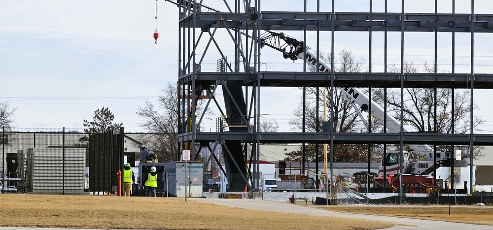 February 2025 barracks construction operations for East Barracks Project at Fort McCoy