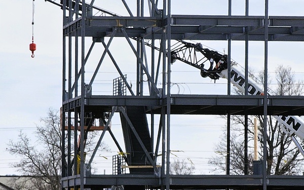 February 2025 barracks construction operations for East Barracks Project at Fort McCoy