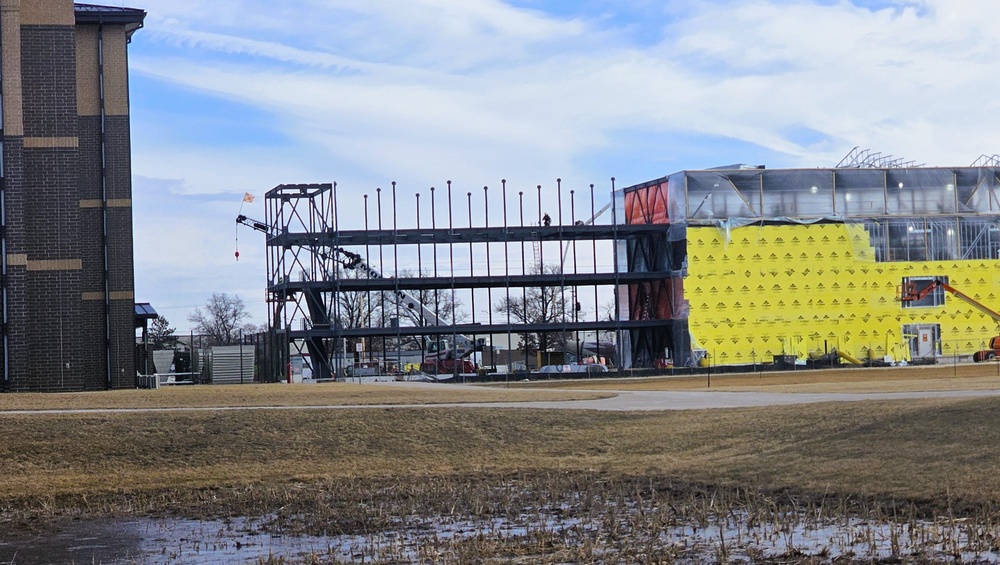 February 2025 barracks construction operations for East Barracks Project at Fort McCoy