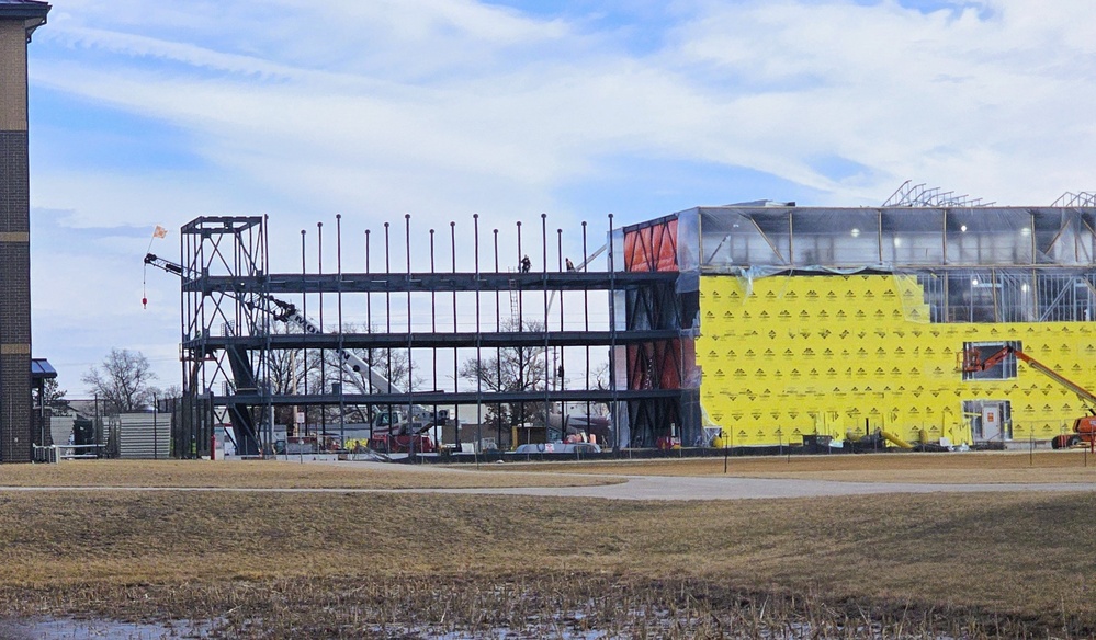 February 2025 barracks construction operations for East Barracks Project at Fort McCoy