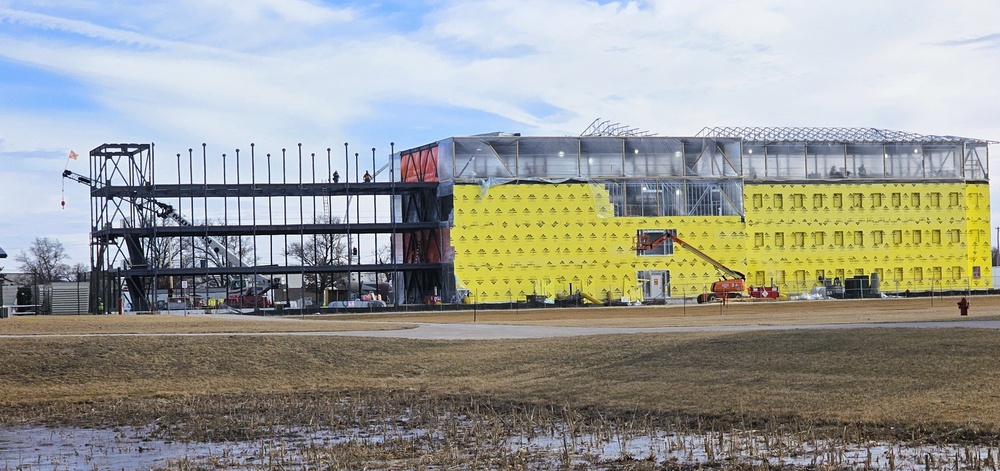 February 2025 barracks construction operations for East Barracks Project at Fort McCoy