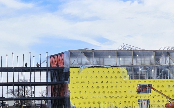 February 2025 barracks construction operations for East Barracks Project at Fort McCoy