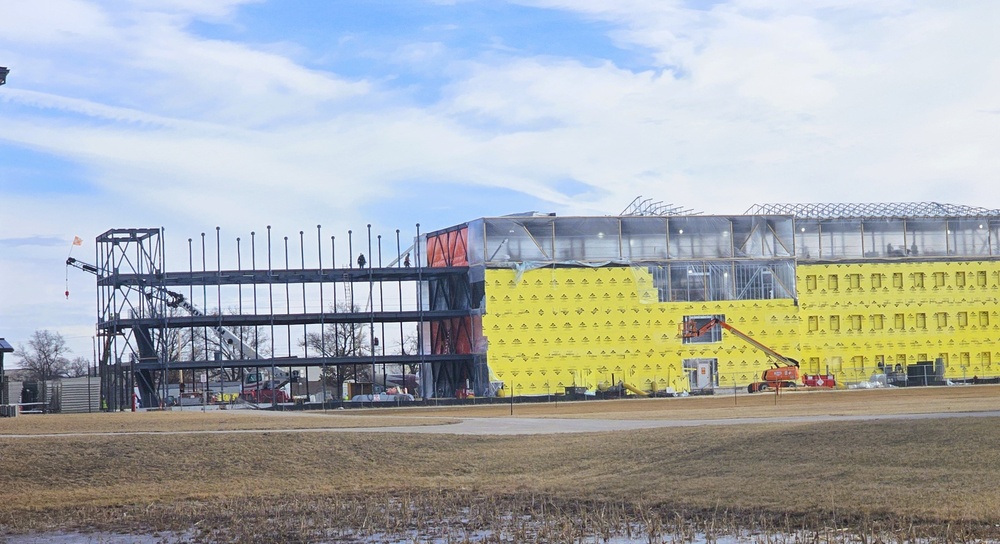 February 2025 barracks construction operations for East Barracks Project at Fort McCoy