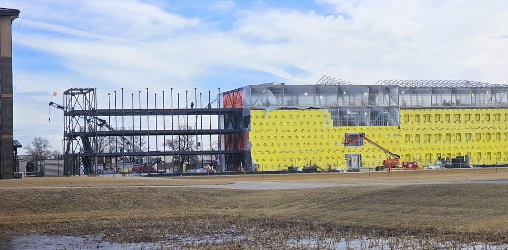 February 2025 barracks construction operations for East Barracks Project at Fort McCoy