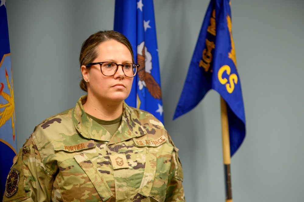 164th CS Promotes Their First Female Chief