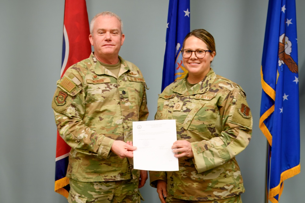 164th CS Promotes Their First Female Chief