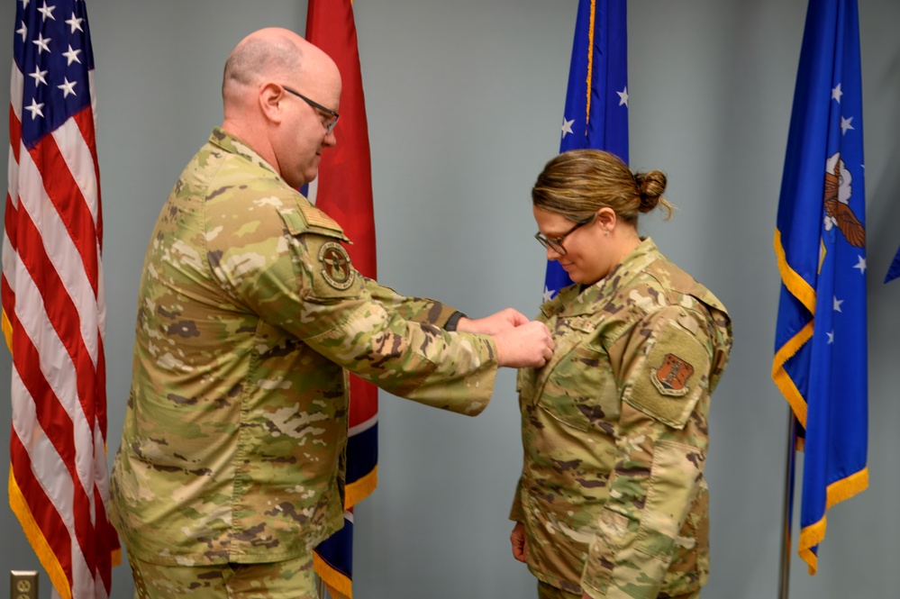 164th CS Promotes Their First Female Chief