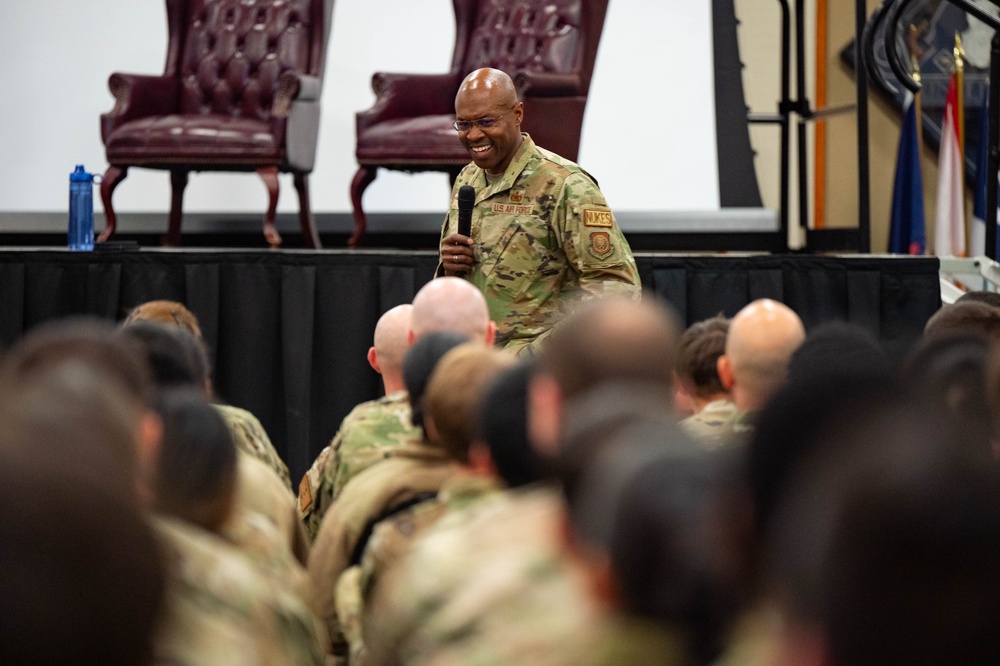 20th Air Force Command Chief engages with Malmstrom Airmen to address challenges and build connections