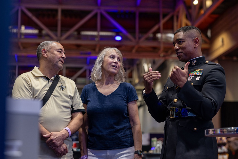 U.S. Marines participate in Super Bowl Fan Zone Experience