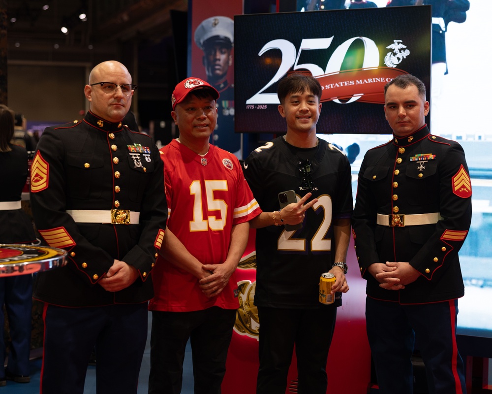 U.S. Marines participate in Super Bowl Fan Zone Experience