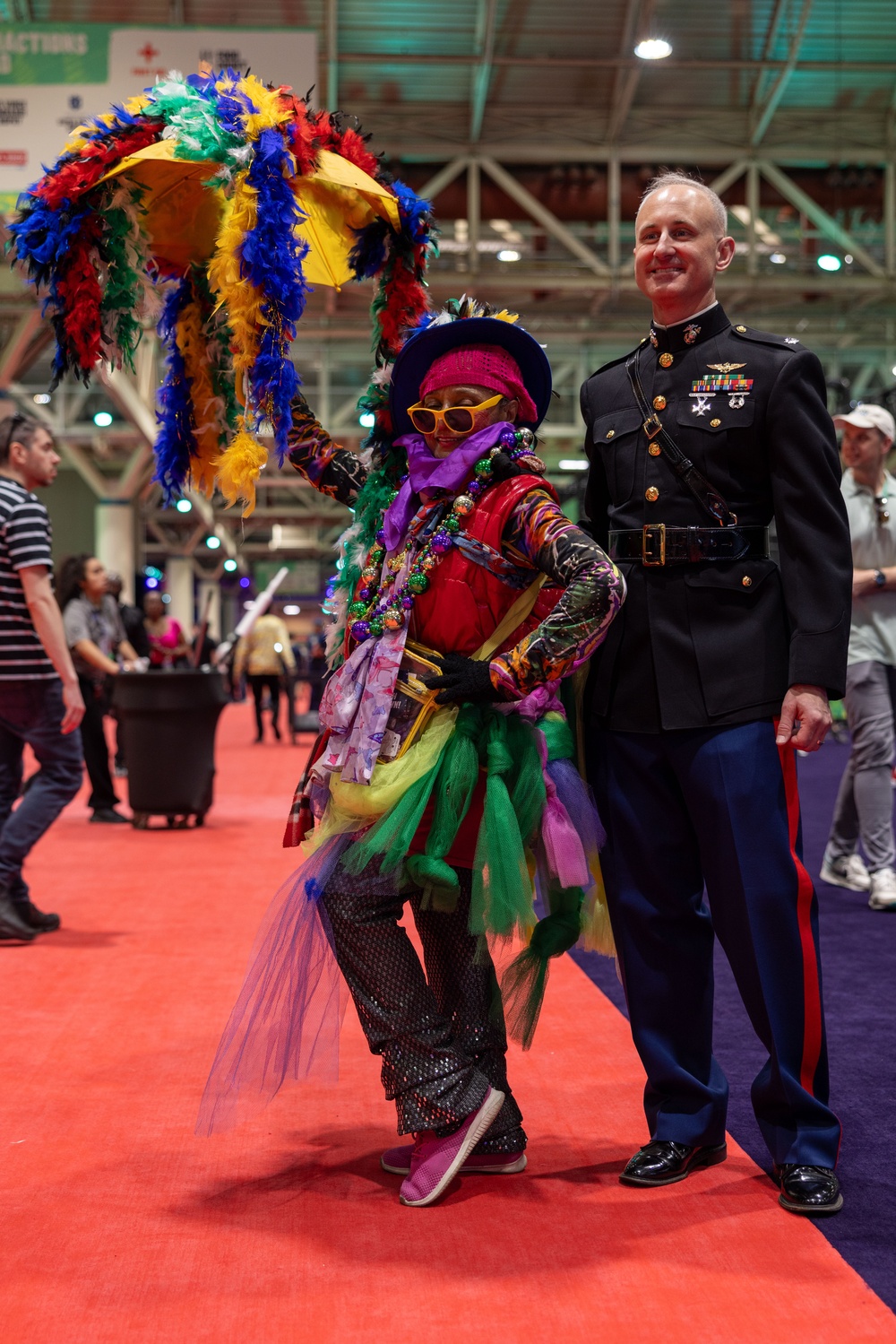 U.S. Marines participate in Super Bowl Fan Zone Experience