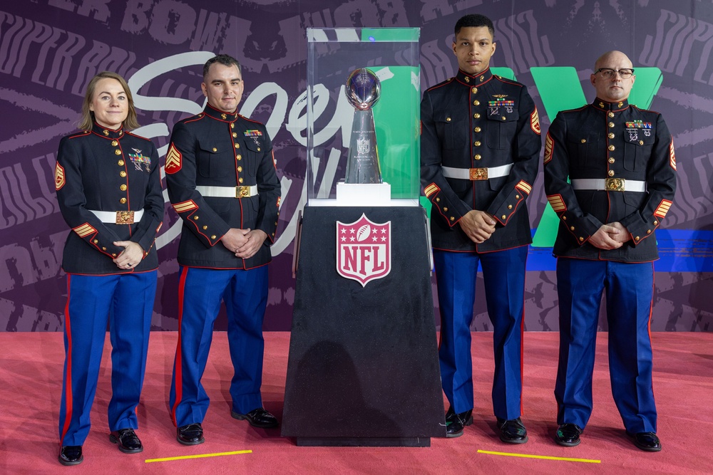 U.S. Marines participate in Super Bowl Fan Zone Experience