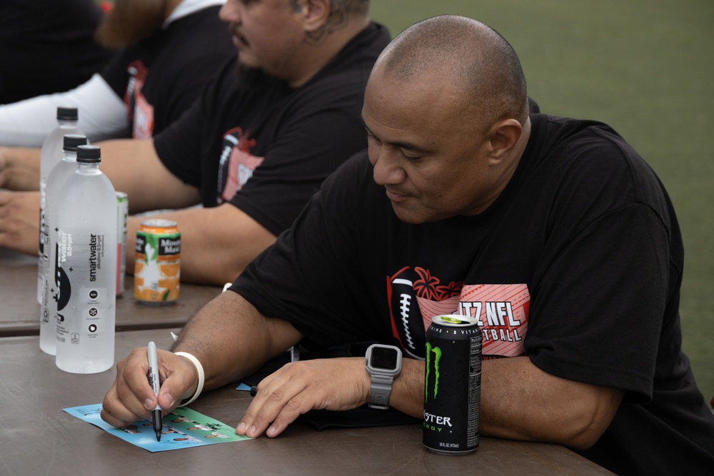 Legends and Heroes Unite: National Football League Hall of Famers and Cheerleaders join forces with Marines at MCBH