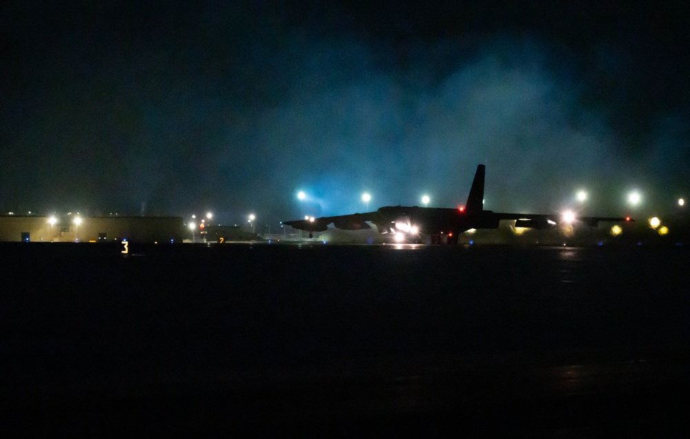 MAFB B-52H’s take off in support of BTF 25-2