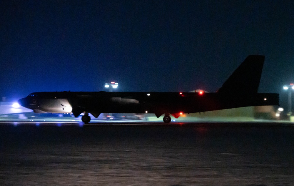 MAFB B-52H’s take off in support of BTF 25-2
