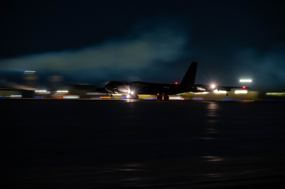 MAFB B-52H’s take off in support of BTF 25-2