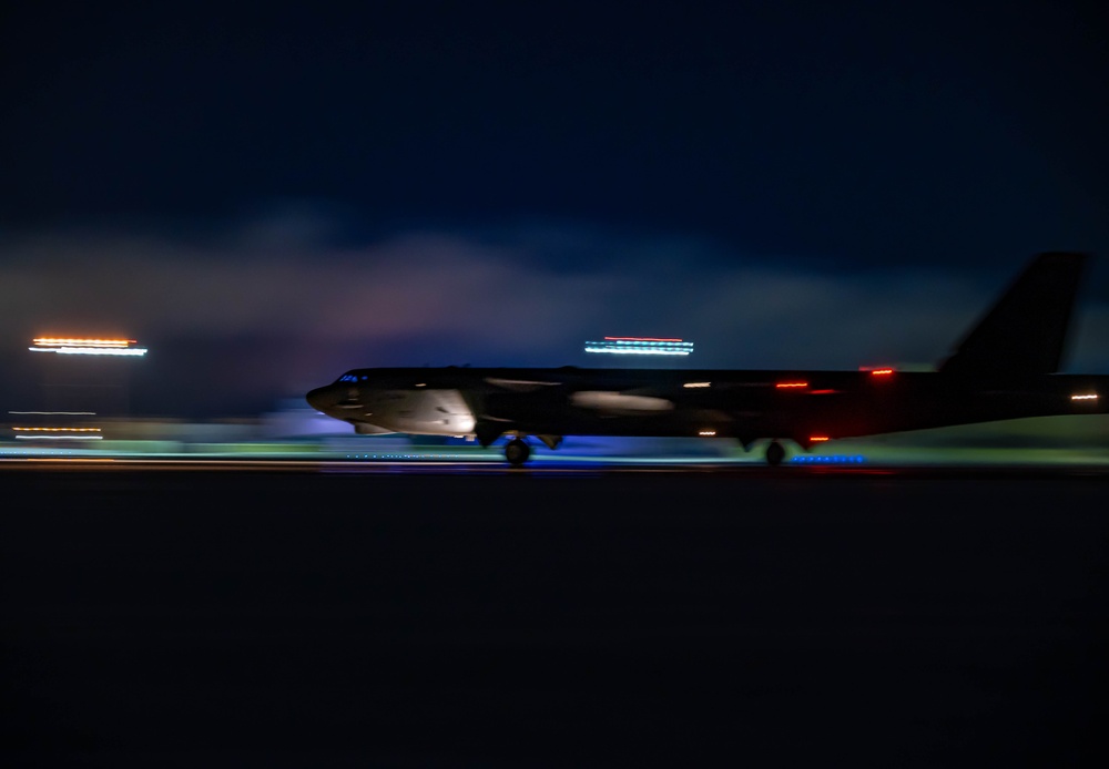 MAFB B-52H’s take off in support of BTF 25-2