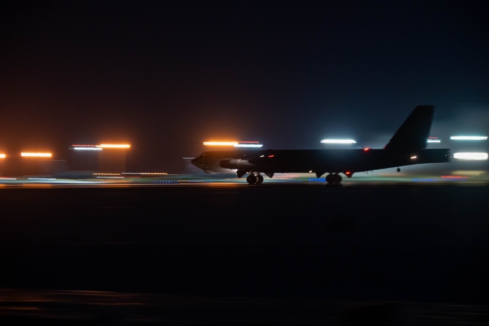 MAFB B-52H’s take off in support of BTF 25-2
