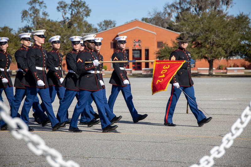 Dry Prong native graduates as the honor graduate for platoon 3012, India Company, Marine Corps Recruit Depot Parris Island