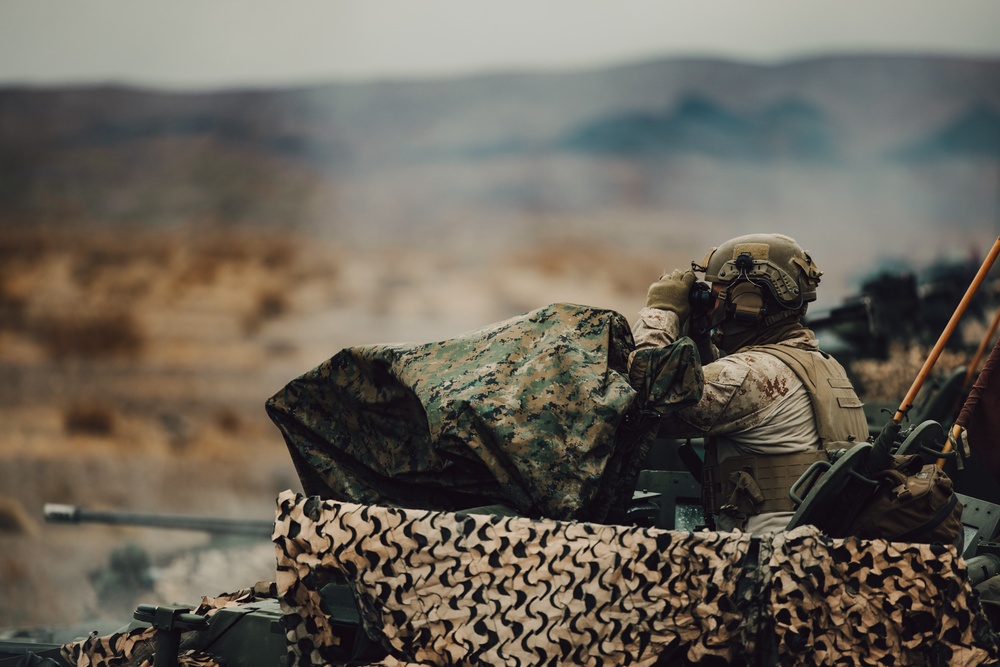 Marines with 1st LAR and 3rd LAR conduct Platoon Attacks During ITX 1-25
