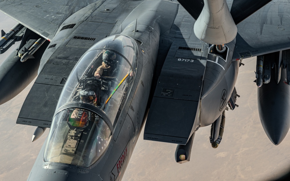 Refueling aircraft over U.S. CENTCOM