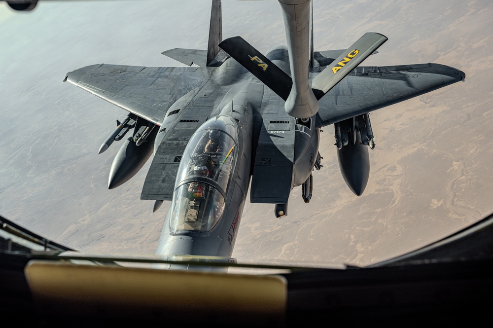 Refueling aircraft over U.S. CENTCOM