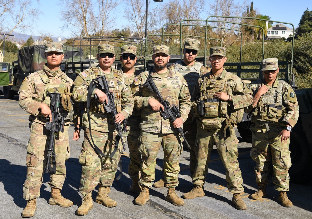 CA National Guard Stays Ready to Support Wildfire Efforts in Southern California