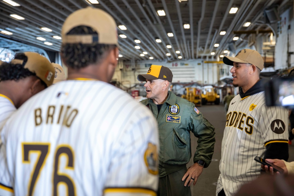 San Diego Padres Visit USS Makin Island