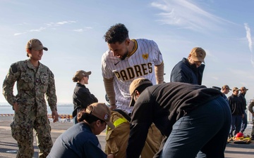 San Diego Padres Visit USS Makin Island