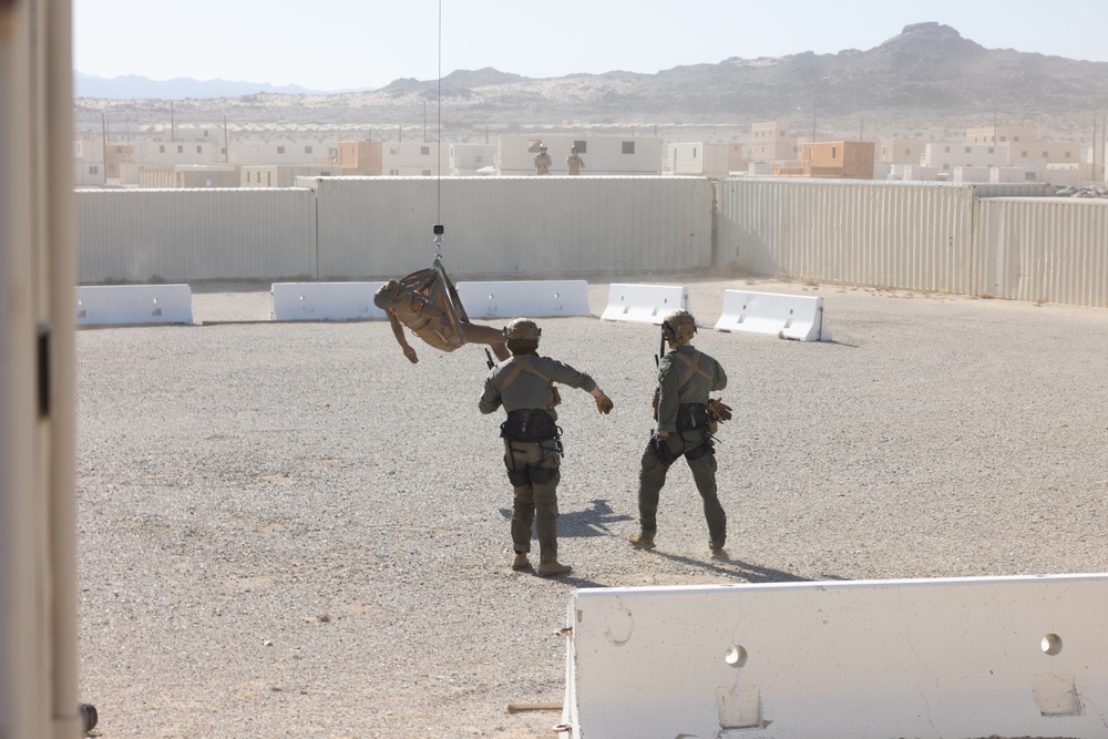 HMLA-269 hoists simulated casualties during SLTE 1-25