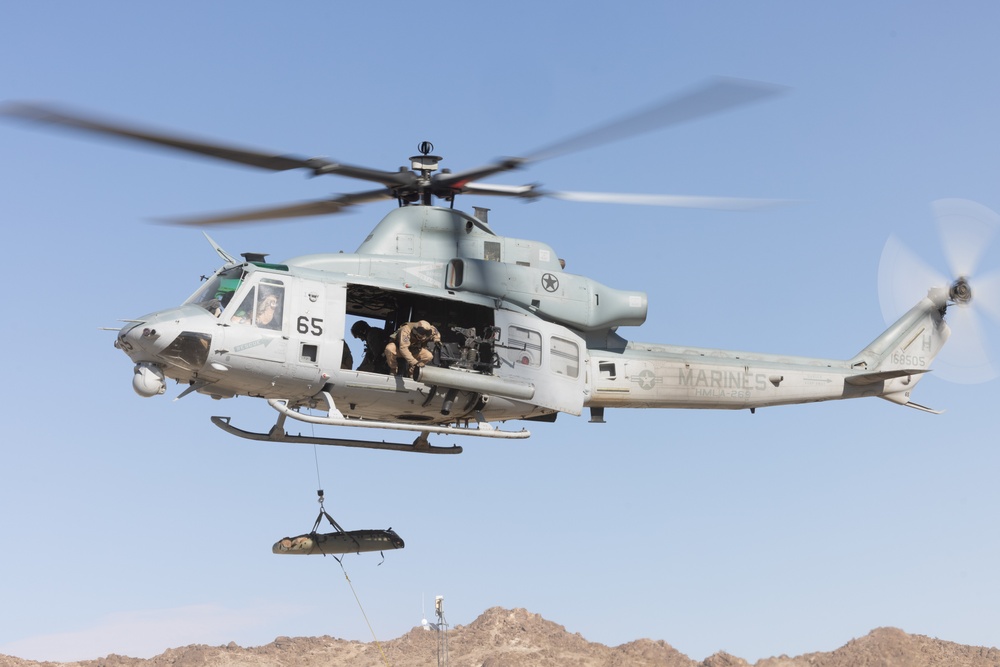 HMLA-269 hoists simulated casualties during SLTE 1-25