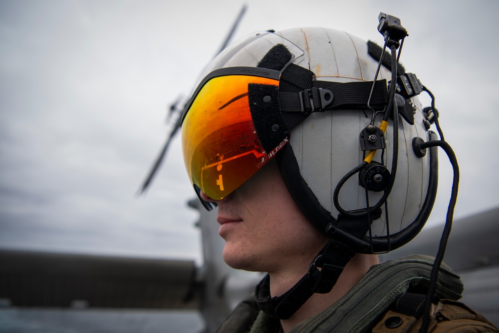 Sailor Observes Flight Operations