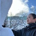 Sculpting an F-35C out of snow for Sapporo Snow Festival 2025